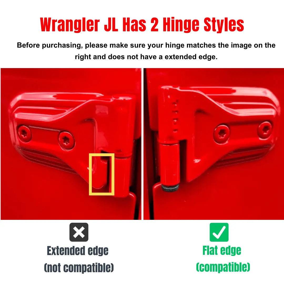 For 2018-2025 Jeep Wrangler JL JLU Exterior Door Tailgate Hinge Handle Cover Trim Set Kits