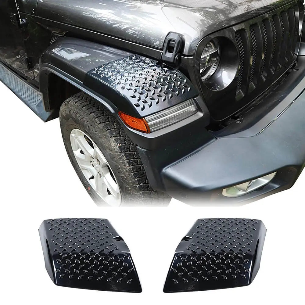 For 2018-2025 Jeep Wrangler JL JLU Gladiator JT Low Fender Front Fender Flare Cover Trim ABS Wheel Arch Protector