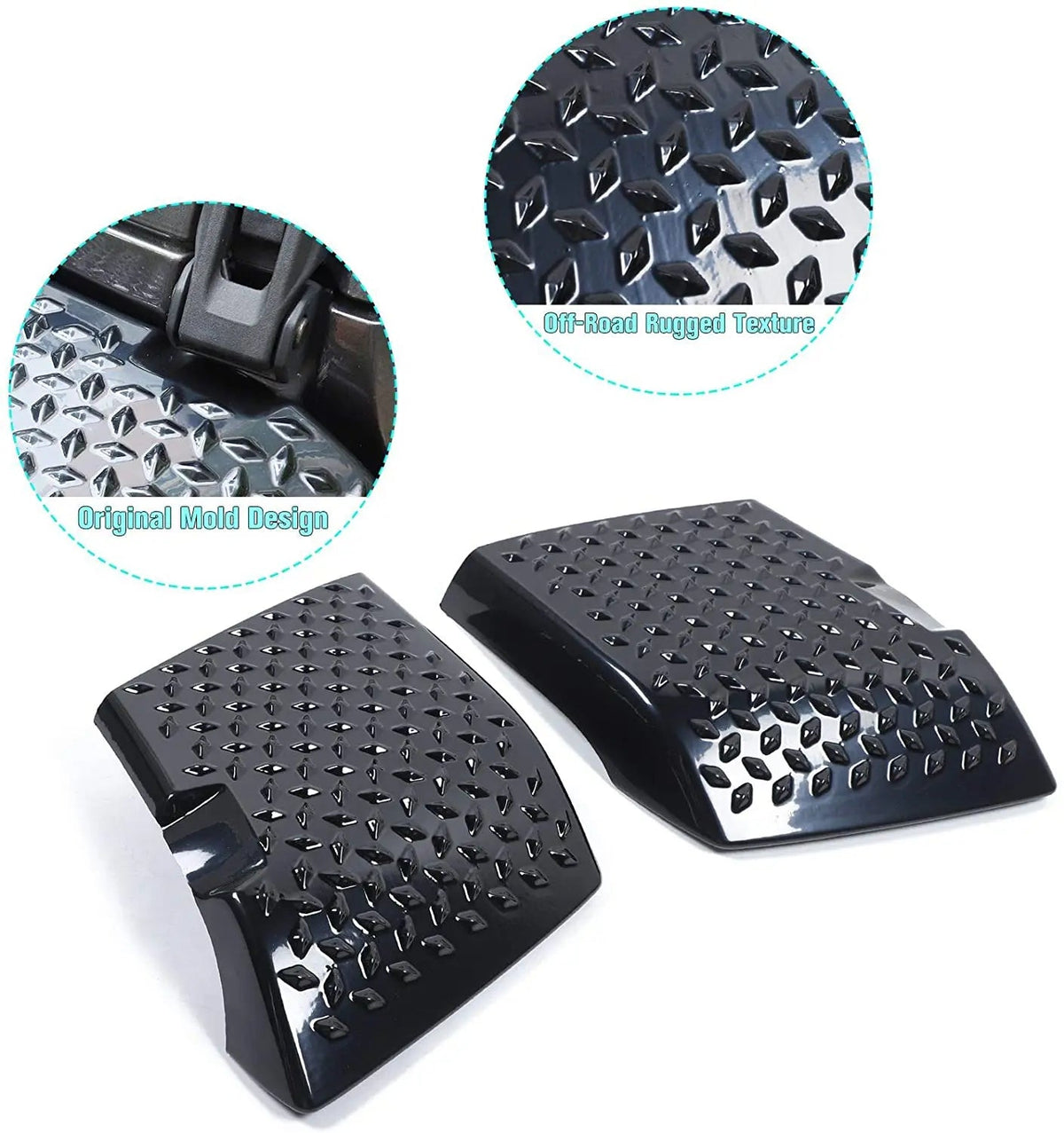 For 2018-2025 Jeep Wrangler JL JLU Gladiator JT Low Fender Front Fender Flare Cover Trim ABS Wheel Arch Protector