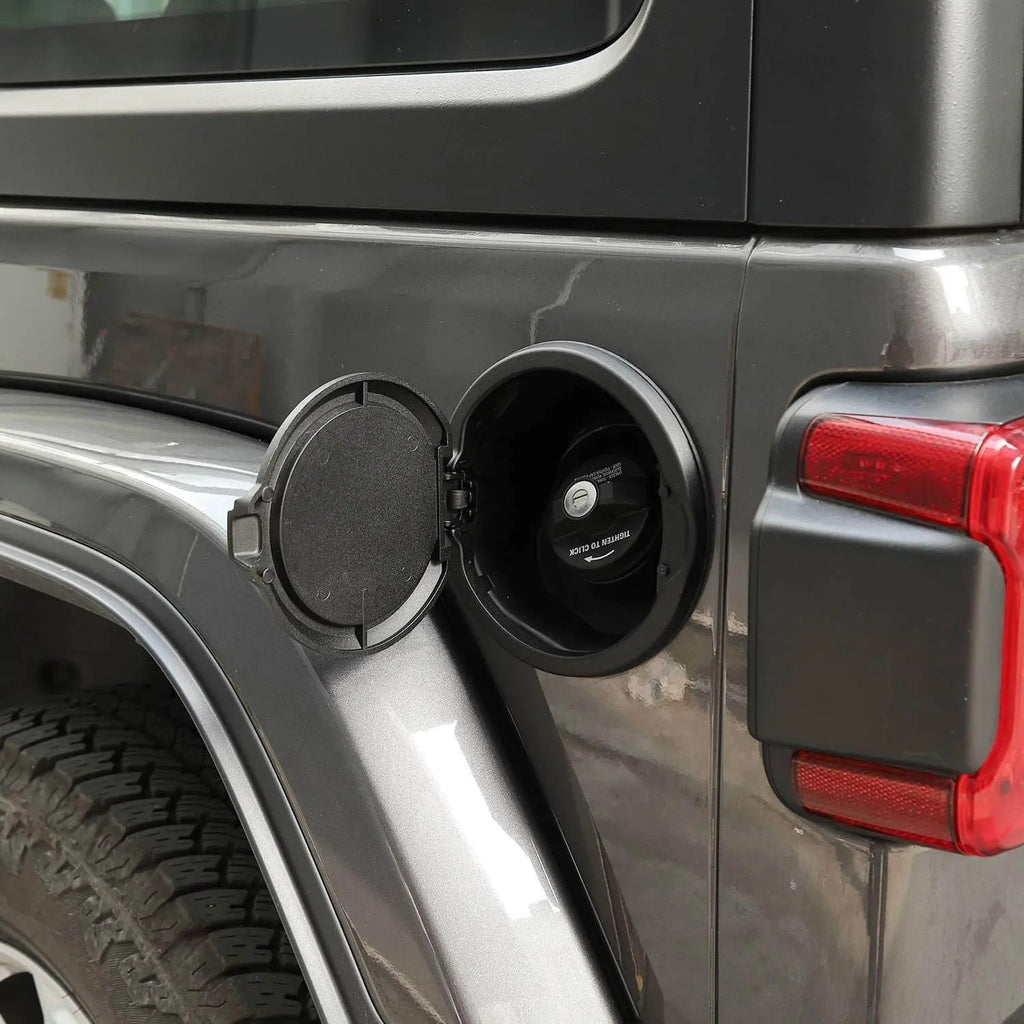 For 2018+ Jeep Wrangler JL JLU Gas Tank Cover Aluminum Alloy Fuel Filler Door Cover US Flag NOT FIT 4XE