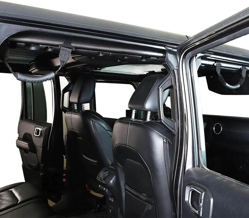 For 2018+ Jeep Wrangler JL JLU Gladiator JT 4PCS Front & Rear Roll Bar Top Grab Handle