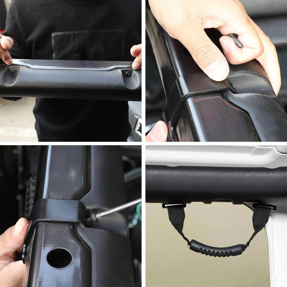 For 2018+ Jeep Wrangler JL JLU Gladiator JT 4PCS Front & Rear Roll Bar Top Grab Handle