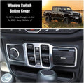 For 2018+ Jeep Wrangler JL JLU Gladiator JT 4PCS Window Switch Button Cover Trim