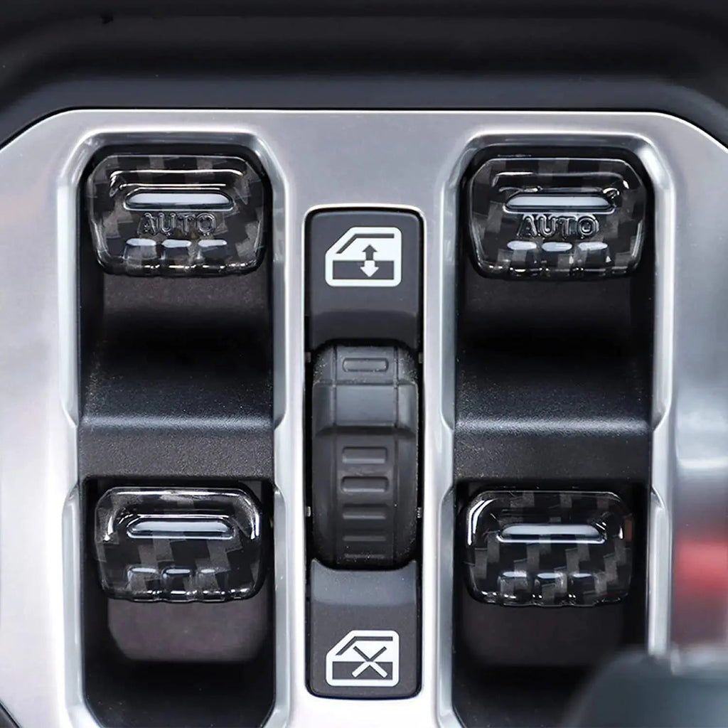 For 2018+ Jeep Wrangler JL JLU Gladiator JT 4PCS Window Switch Button Cover Trim