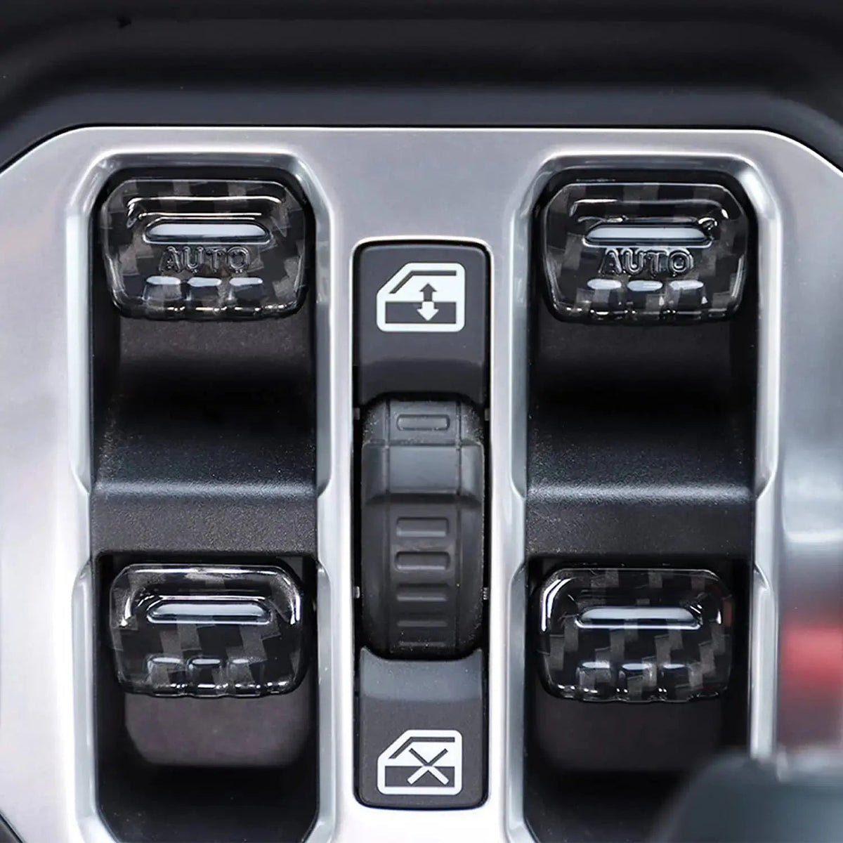 For 2018+ Jeep Wrangler JL JLU Gladiator JT 4PCS Window Switch Button Cover Trim