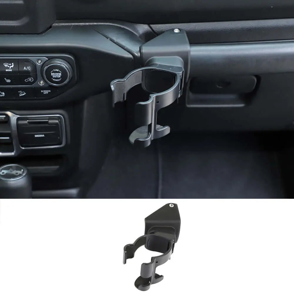 For 2018+ Jeep Wrangler JL JLU /Gladiator JT Co-Pilot Grab Bar Mount Drink Cup & Phone Holder