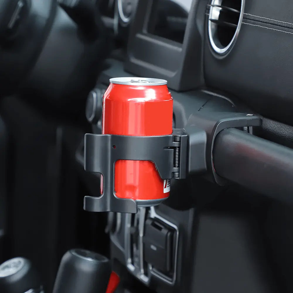 For 2018+ Jeep Wrangler JL JLU /Gladiator JT Co-Pilot Grab Bar Mount Drink Cup & Phone Holder