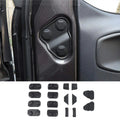 For 2018+ Jeep Wrangler JL JLU Gladiator JT Door Screw Protector Cover Trim, ABS Black 16pcs
