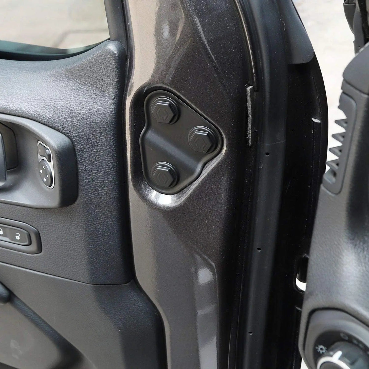 For 2018+ Jeep Wrangler JL JLU Gladiator JT Door Screw Protector Cover Trim, ABS Black 16pcs