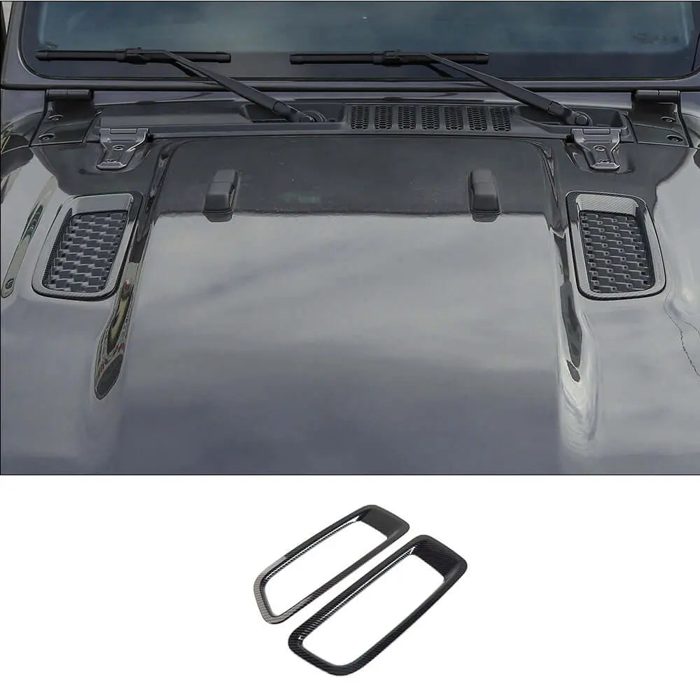 For 2018+ Jeep Wrangler JL JLU Gladiator JT Hood Engine Bonnet Air Vent Outlet Cover Trim (not fit Rubicon)