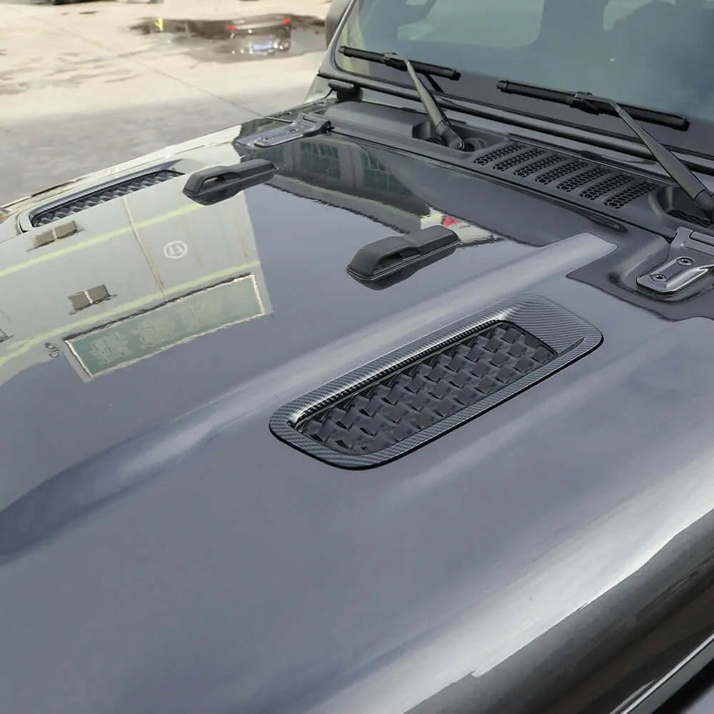 For 2018+ Jeep Wrangler JL JLU Gladiator JT Hood Engine Bonnet Air Vent Outlet Cover Trim (not fit Rubicon)