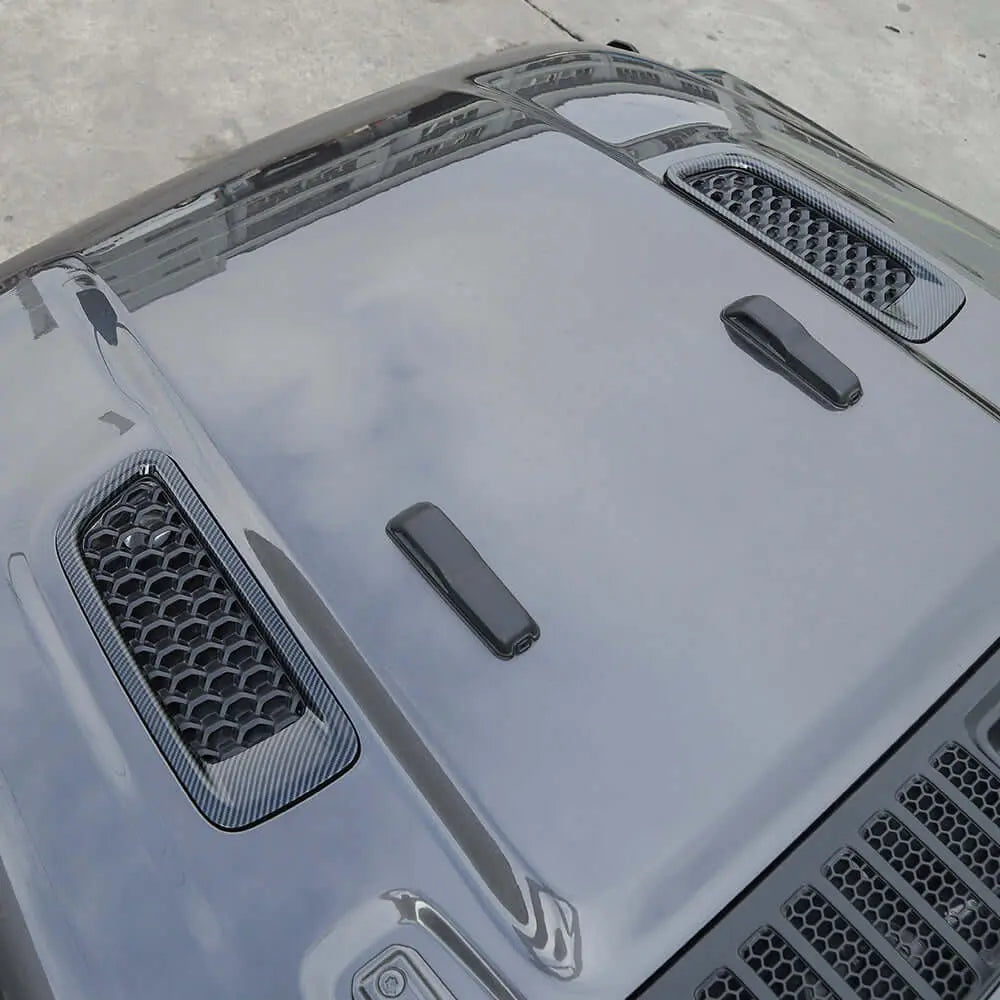 For 2018+ Jeep Wrangler JL JLU Gladiator JT Hood Engine Bonnet Air Vent Outlet Cover Trim (not fit Rubicon)