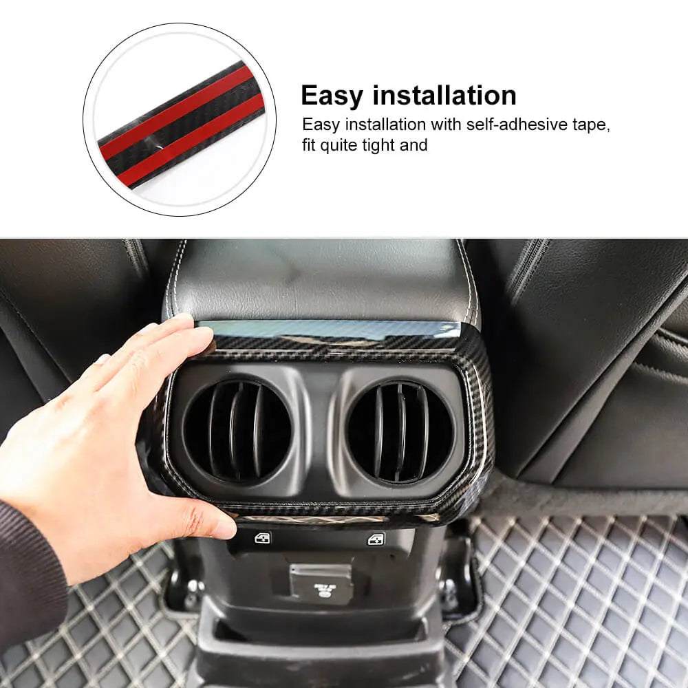 For 2018+ Jeep Wrangler JL JLU Gladiator JT Rear Back Seat Air Vents Trim Cover Bezel