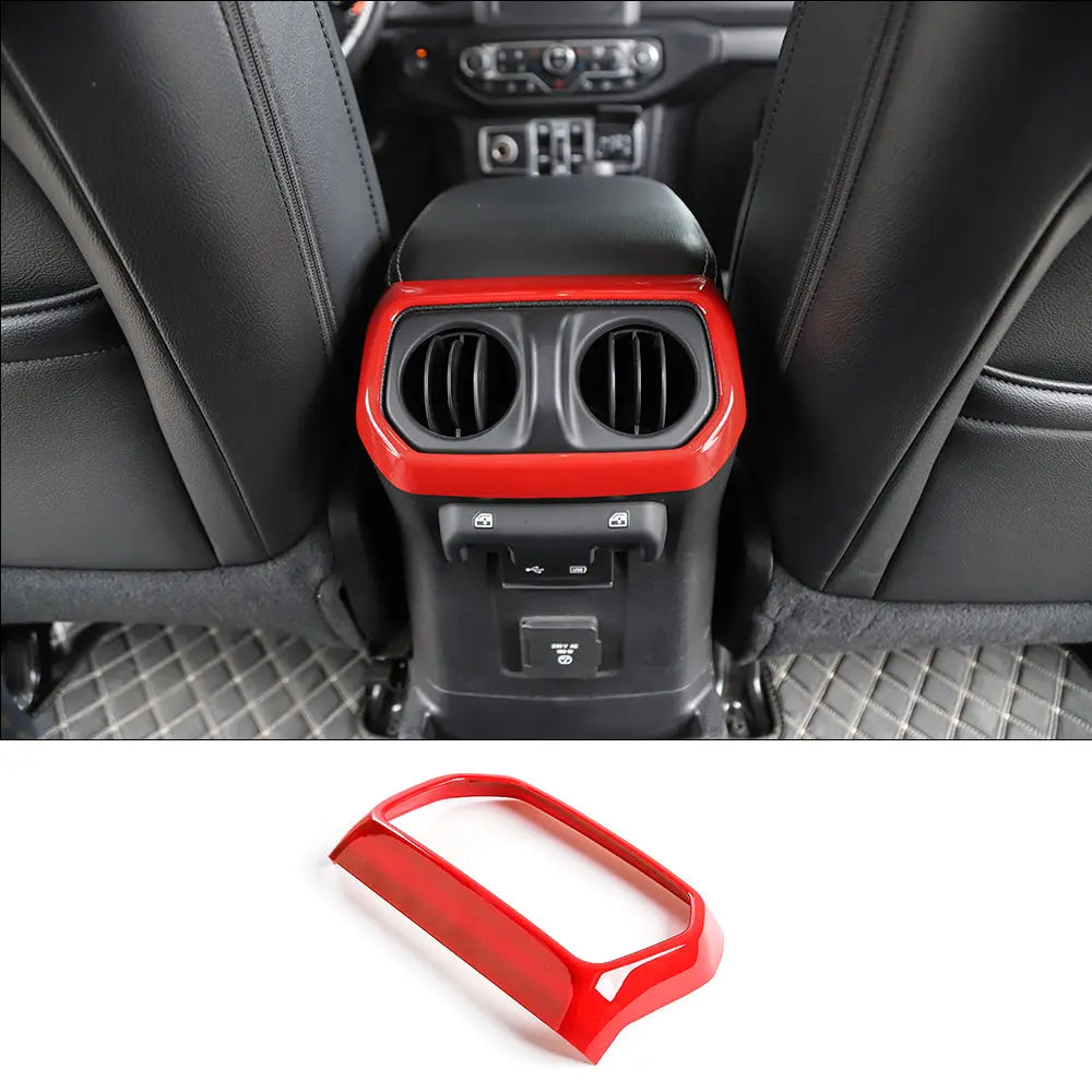 For 2018+ Jeep Wrangler JL JLU Gladiator JT Rear Back Seat Air Vents Trim Cover Bezel
