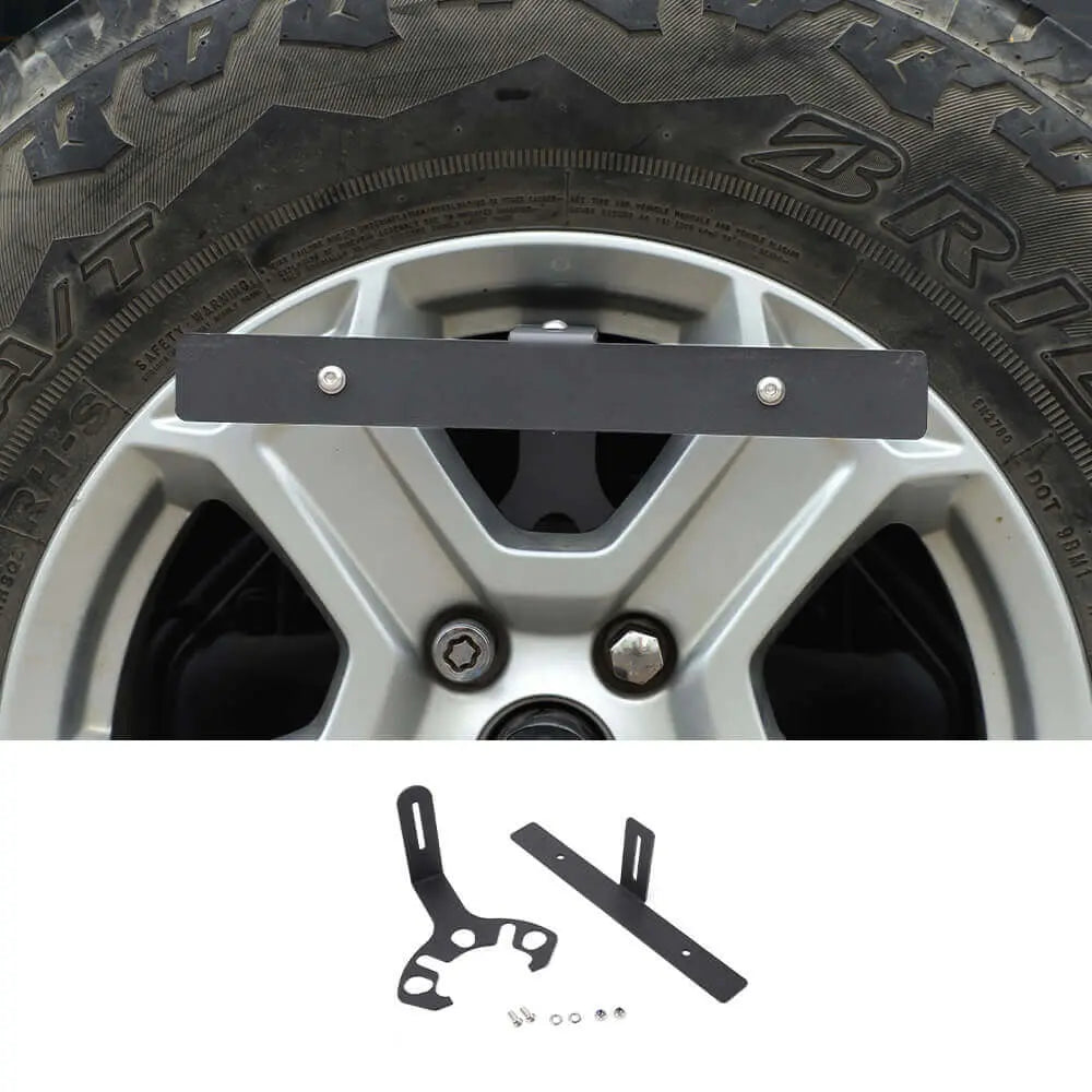 For 2018+ Jeep Wrangler JL JLU JK TJ Rear Spare Tire License Plate Relocation Kit U.S.-Specification