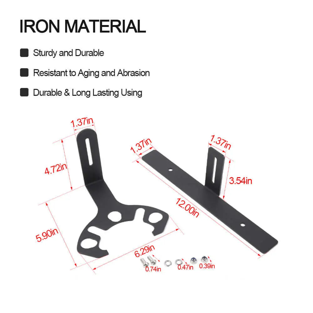 For 2018+ Jeep Wrangler JL JLU JK TJ Rear Spare Tire License Plate Relocation Kit U.S.-Specification