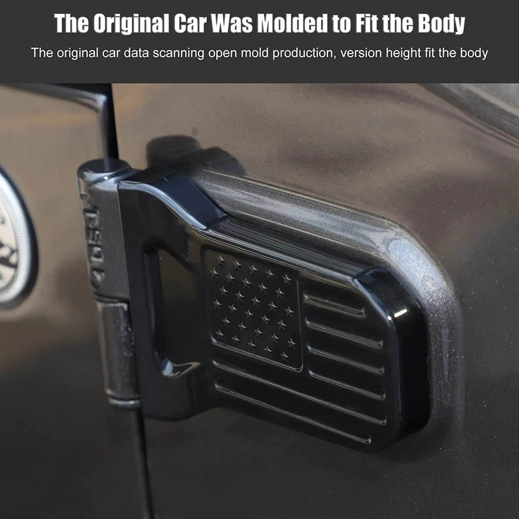 For 2018+ Jeep Wrangler JL JLU JT Door Hinge cover Trim With USA Flag Pattern