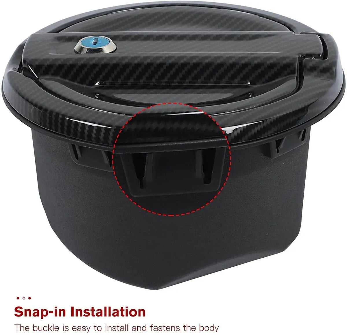 For 2018+ Jeep Wrangler JL JLU Locking Fuel Filler Cover Aluminum Gas Tank Carbon Fiber Texture NOT FIT 4XE