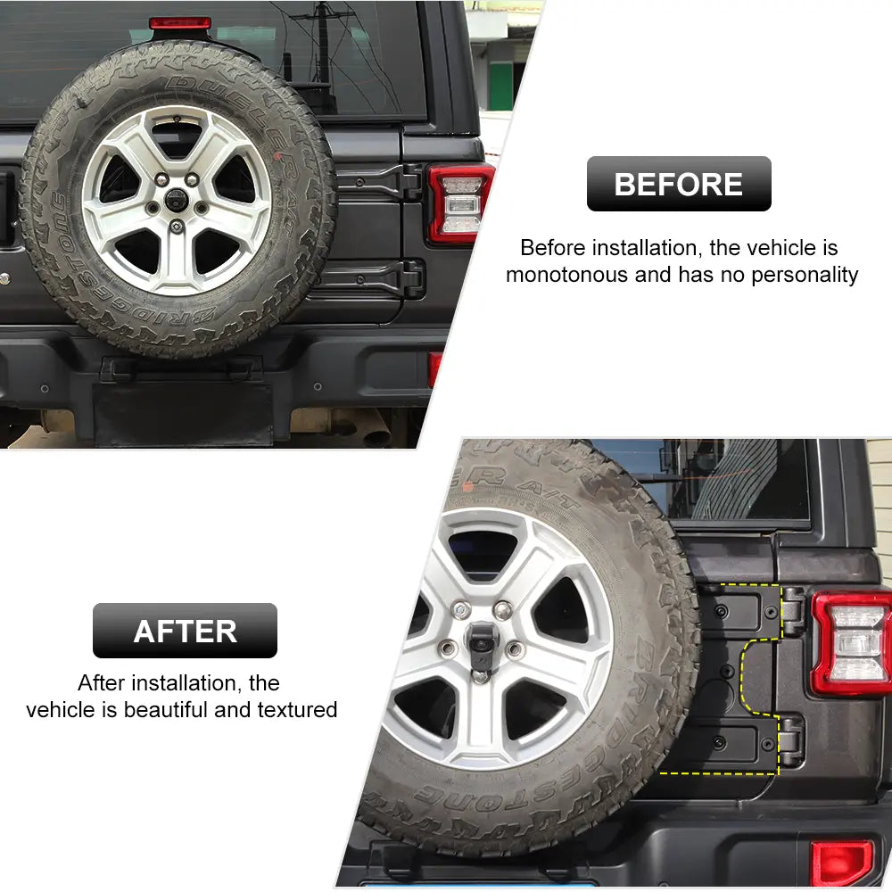 For 2018+ Jeep Wrangler JL JLU Oversized Enhance Spare Tire Mounting Bracket Kit