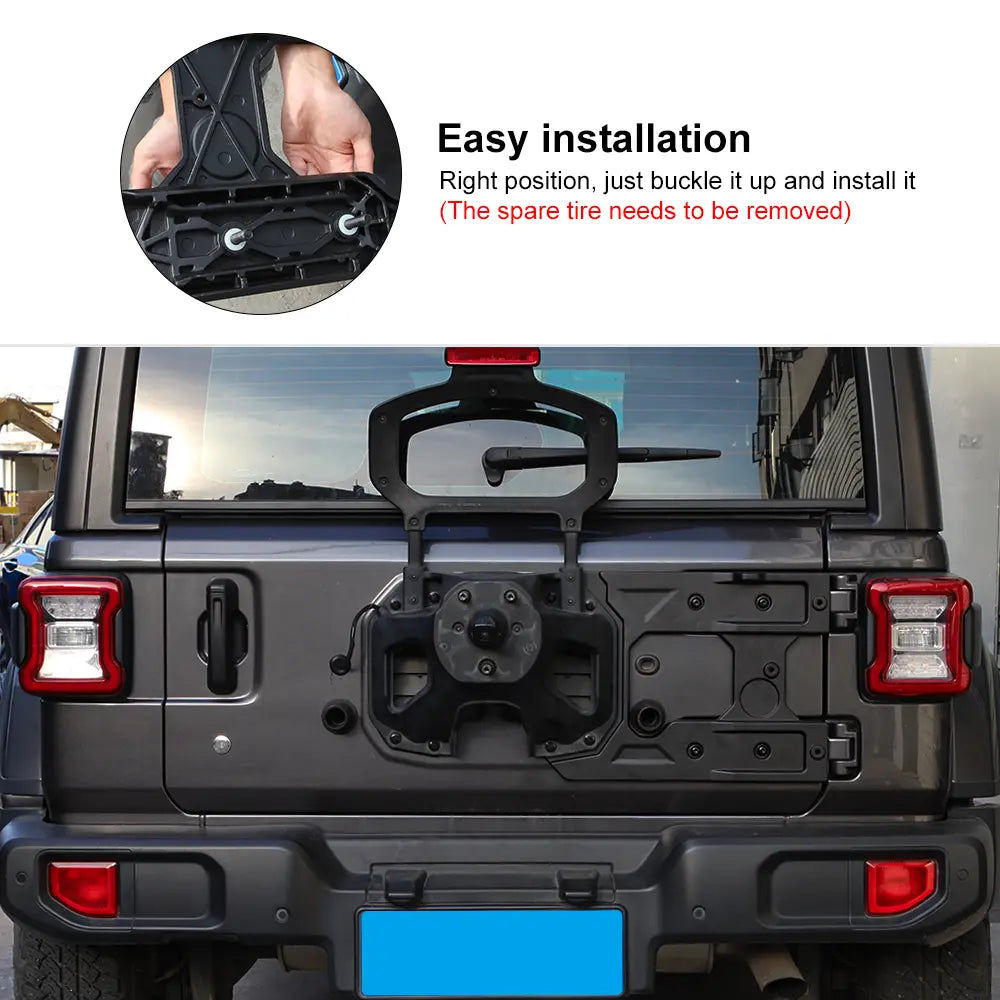 For 2018+ Jeep Wrangler JL JLU Oversized Enhance Spare Tire Mounting Bracket Kit