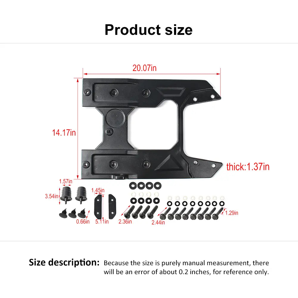 For 2018+ Jeep Wrangler JL JLU Oversized Enhance Spare Tire Mounting Bracket Kit