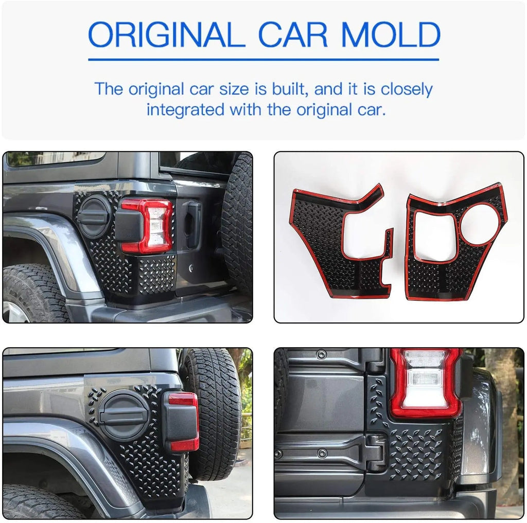 For 2018+ Jeep Wrangler JL JLU Rear Taillight Body Armor Corner Guards