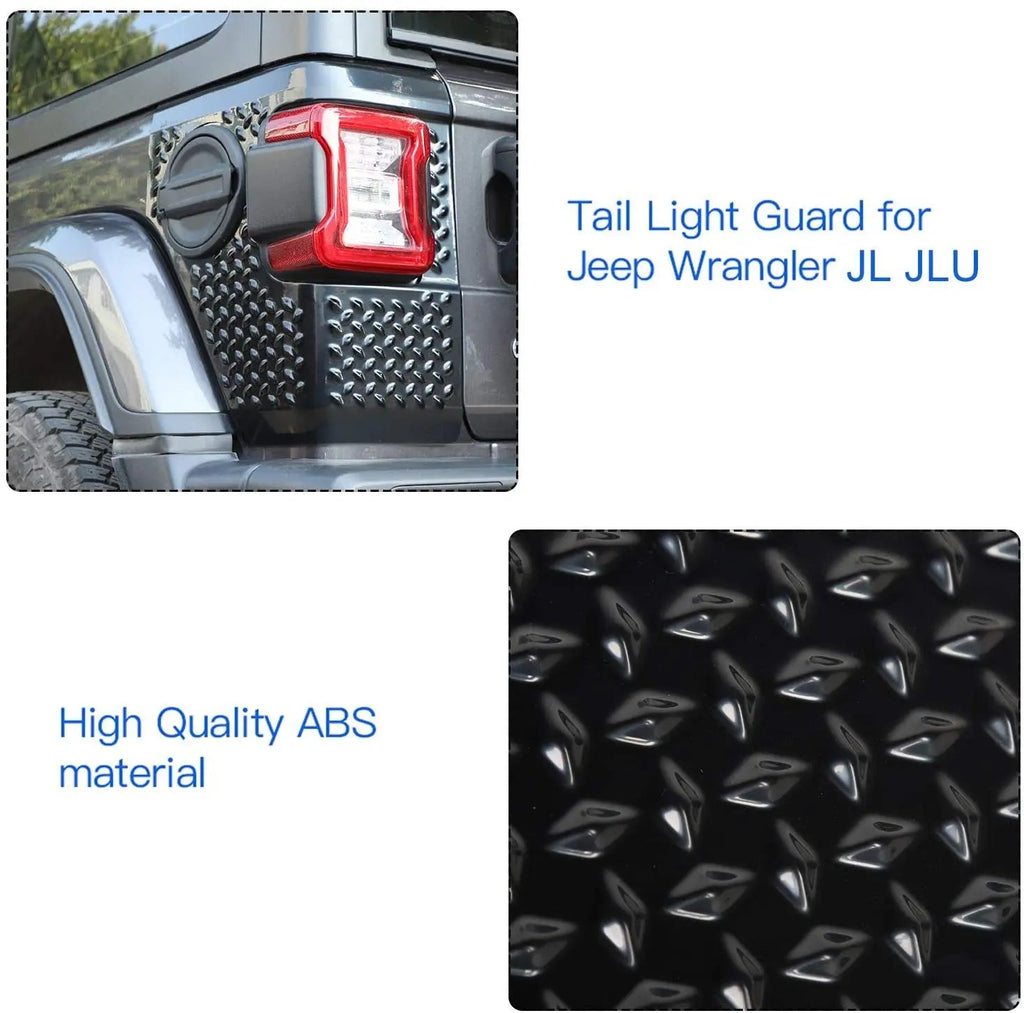 For 2018+ Jeep Wrangler JL JLU Rear Taillight Body Armor Corner Guards