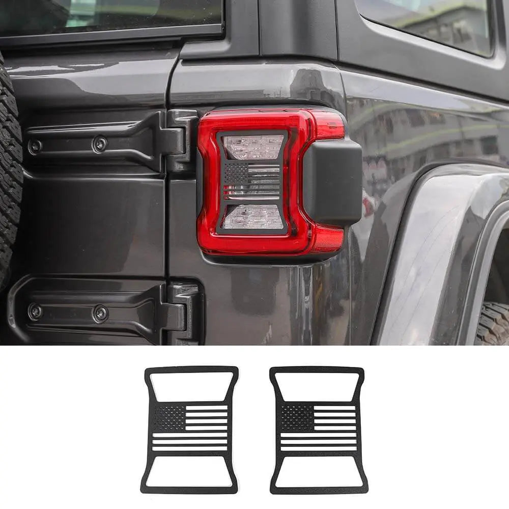 For 2018+ Jeep Wrangler JL JLU Rear Taillights Lamp Guard Trim Black 2Pcs