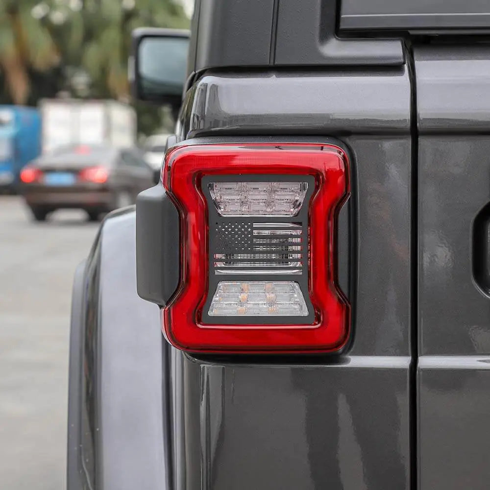 For 2018+ Jeep Wrangler JL JLU Rear Taillights Lamp Guard Trim Black 2Pcs