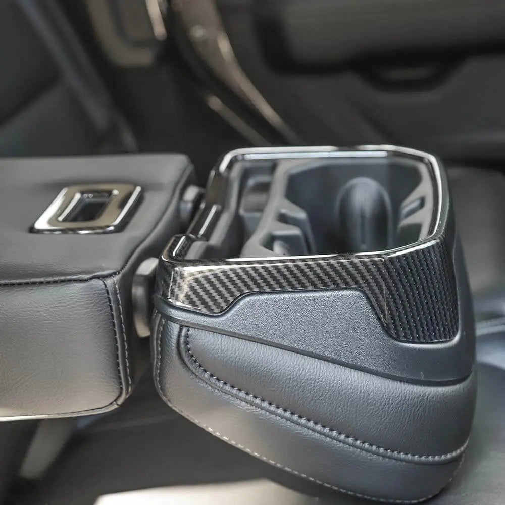 For 2018+ Jeep Wrangler JL JLU Rear Water Cup Holder Decor Cover Seat Armrest Trim