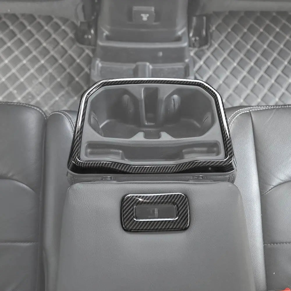 For 2018+ Jeep Wrangler JL JLU Rear Water Cup Holder Decor Cover Seat Armrest Trim