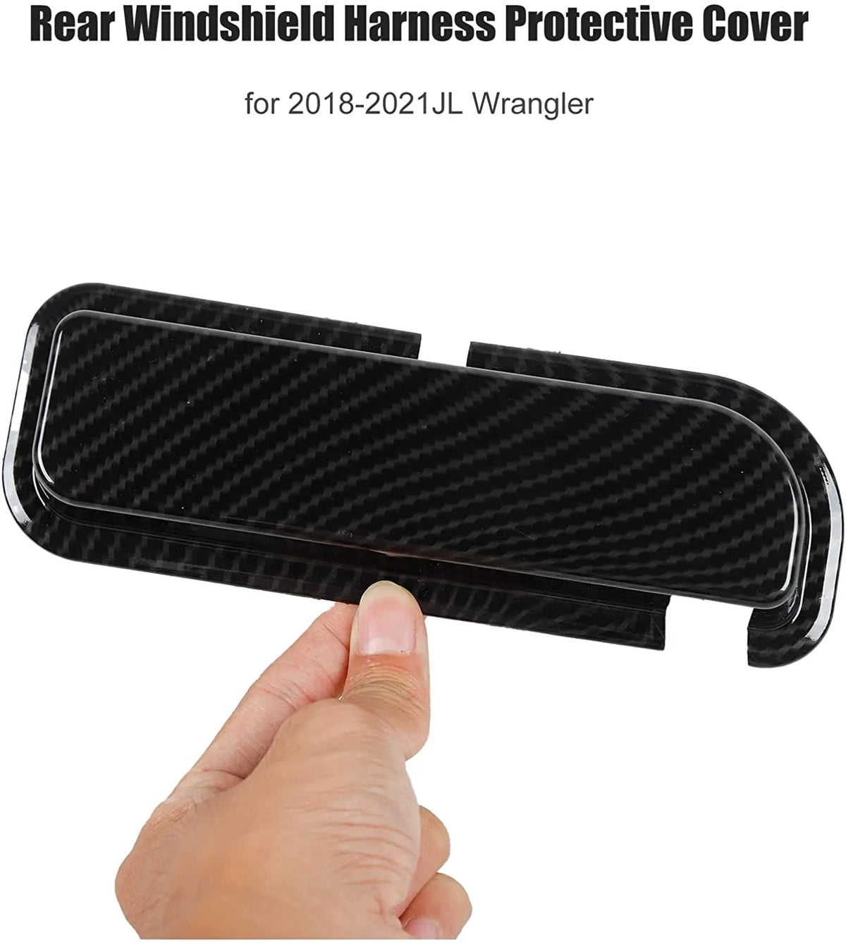 For 2018+ Jeep Wrangler JL JLU Rear Windshield Harness Protective Cover Trim 2pcs