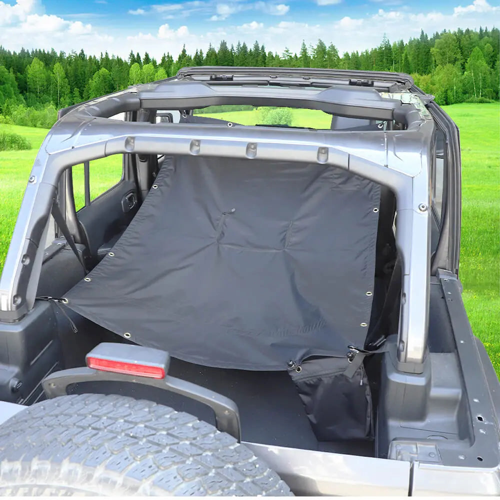 For 2018+ Jeep Wrangler JL JLU Sunshade Top Car Bed Rest Roof Hammock 2Door/4Door Black
