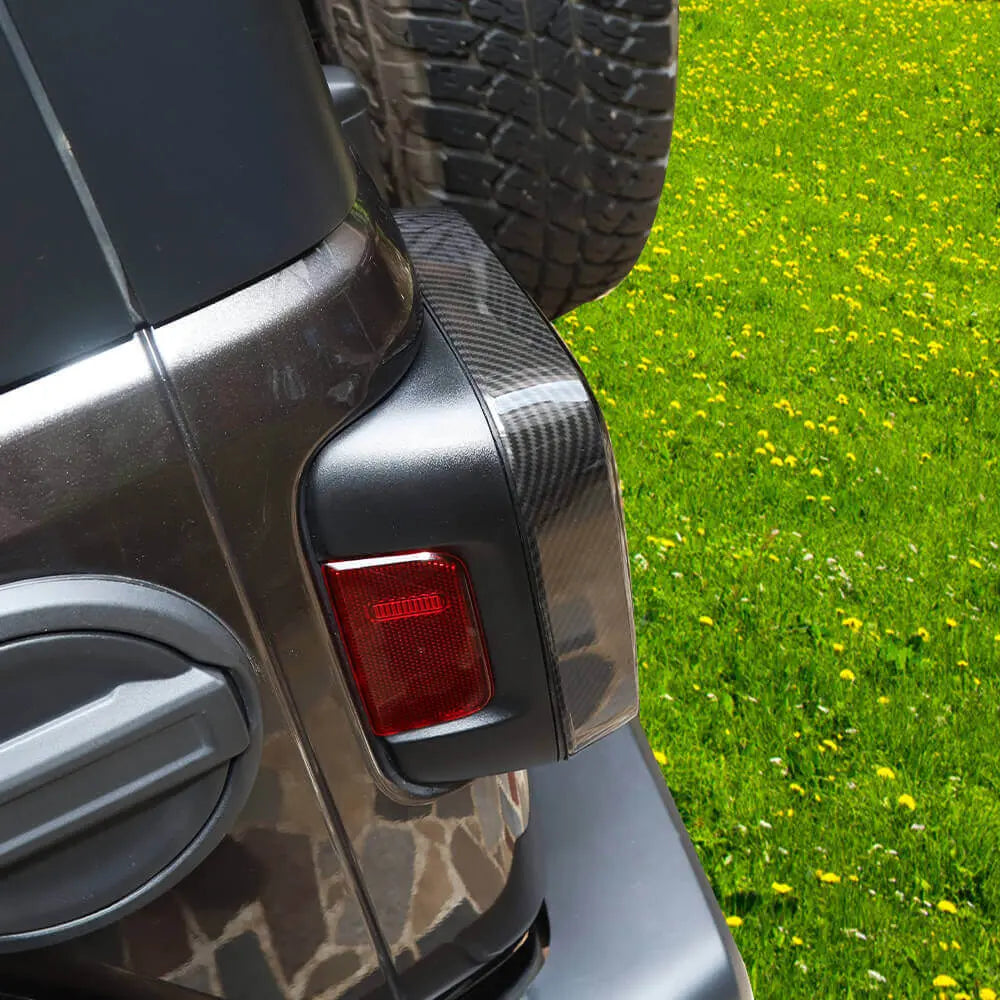 For 2018+ Jeep Wrangler JL JLU Tail Lamp Bezel Guard Cover Protector Trim (Applicable halogen lamps)