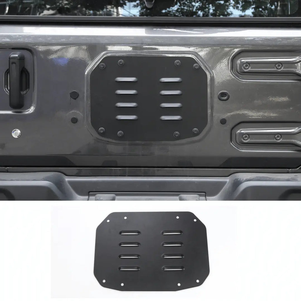 For 2018+ Jeep Wrangler JL JLU Tailgate Spare Tire Carrier Delete Filler Plate Vent Cover Plate Trim