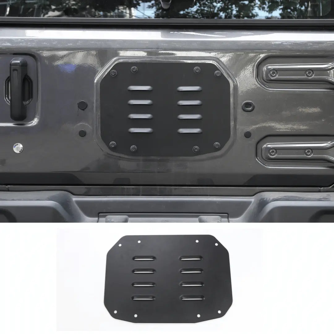 For 2018+ Jeep Wrangler JL JLU Tailgate Spare Tire Carrier Delete Filler Plate Vent Cover Plate Trim