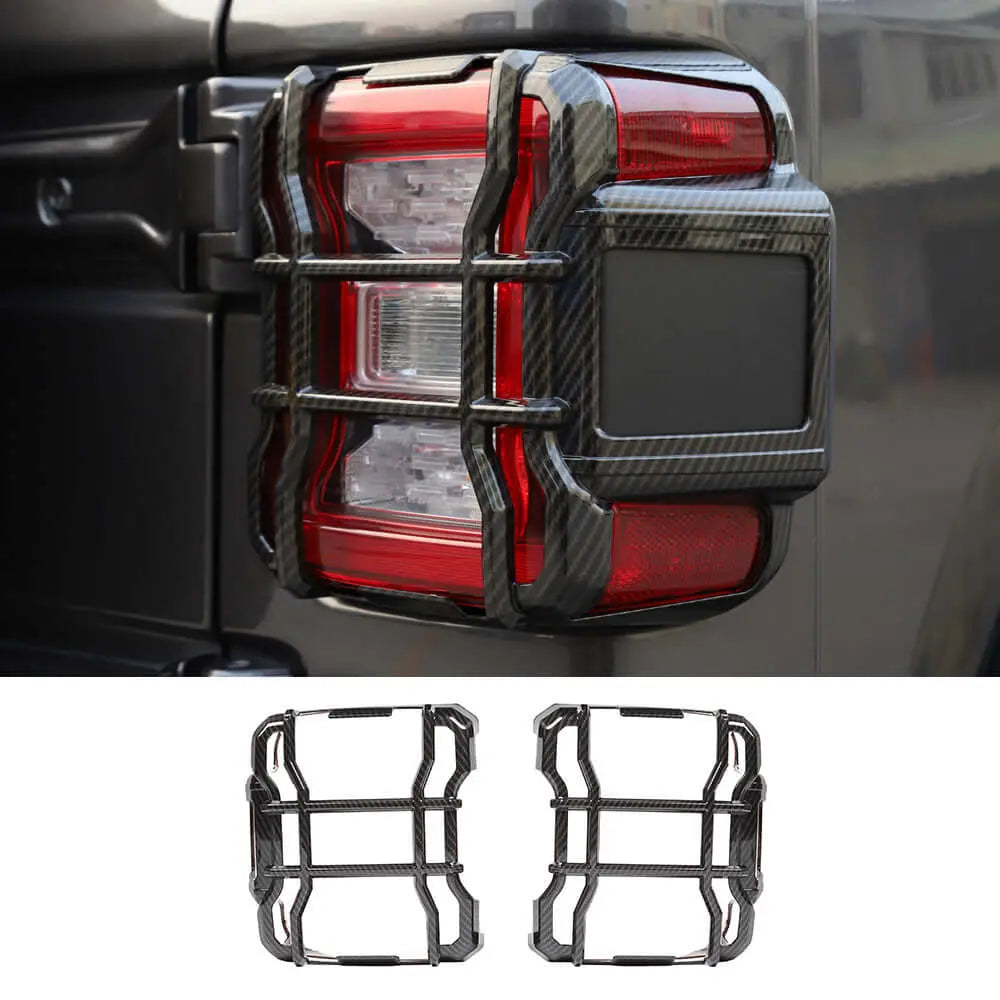 For 2018+ Jeep Wrangler JL JLU Taillight Guards Protectors Trim, Applicable LED Light