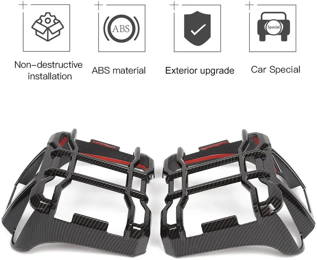 For 2018+ Jeep Wrangler JL JLU Taillight Guards Protectors Trim, Applicable LED Light