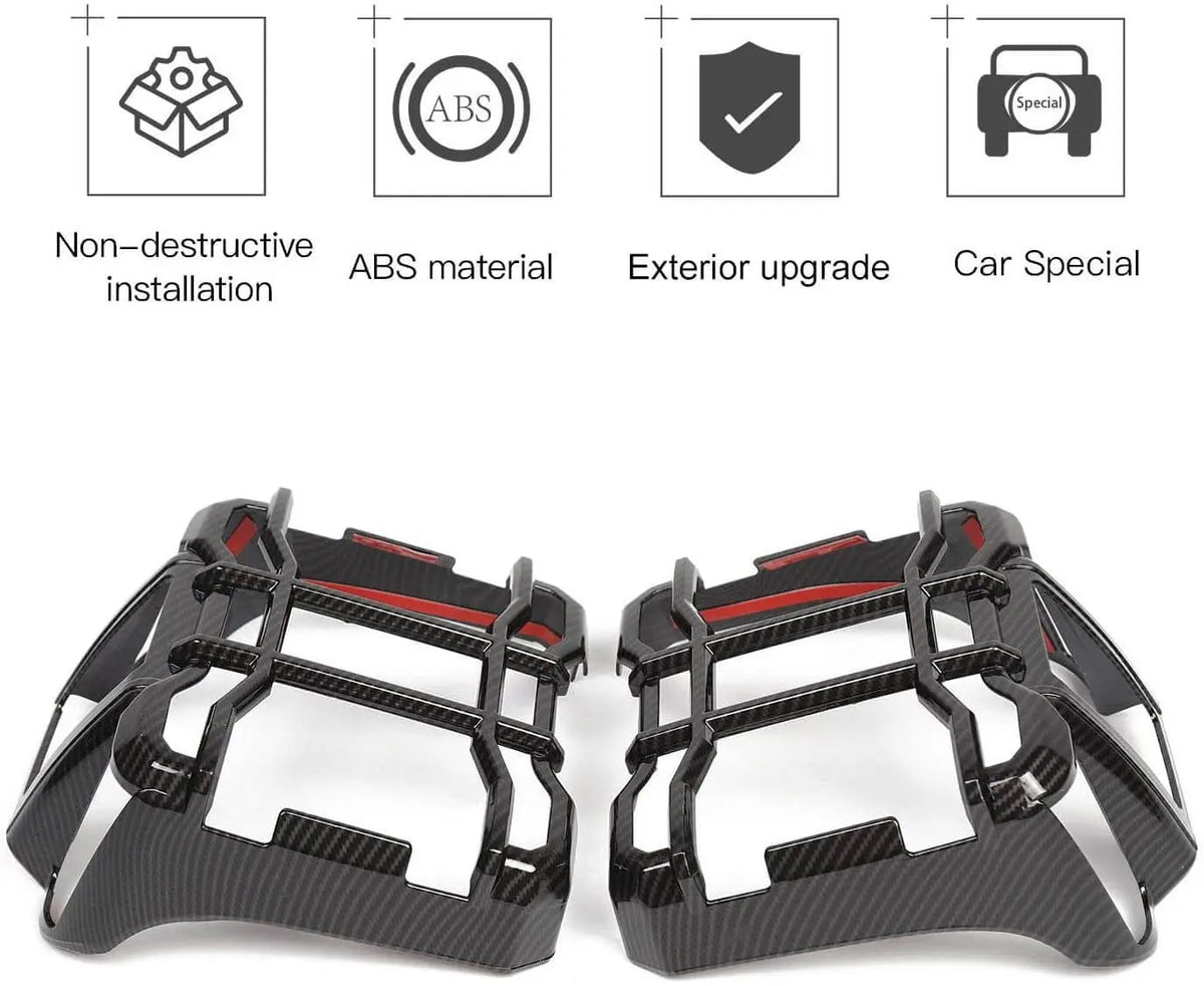For 2018+ Jeep Wrangler JL JLU Taillight Guards Protectors Trim, Applicable LED Light