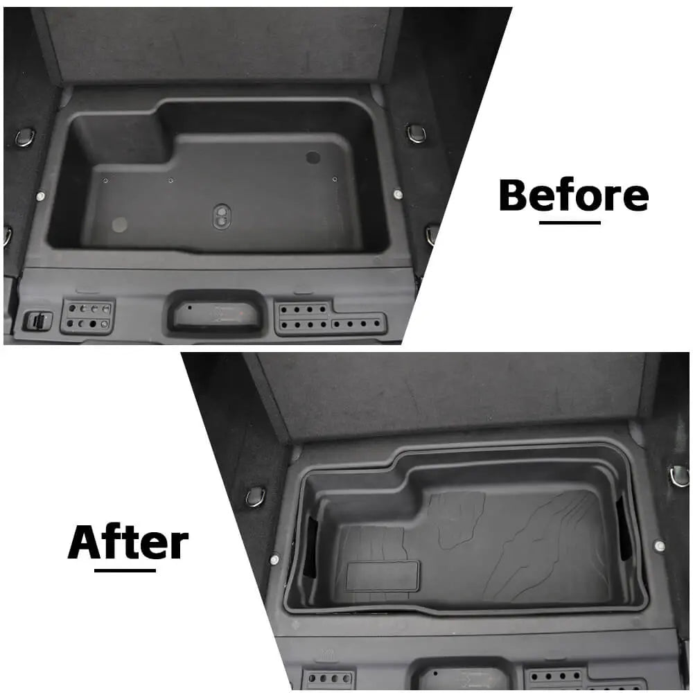 For 2018+ Jeep Wrangler JL JLU Trunk Cargo Area Tray Tub Liner Organizer Storage Box
