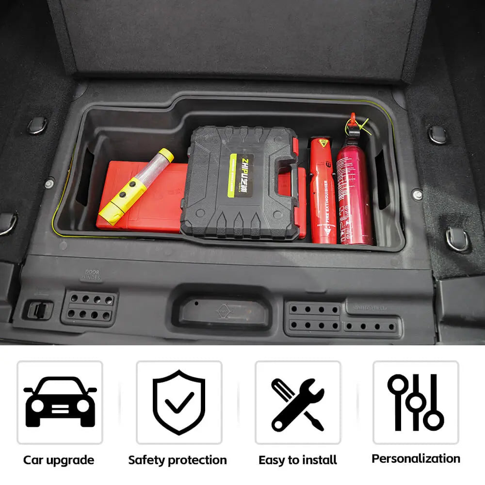 For 2018+ Jeep Wrangler JL JLU Trunk Cargo Area Tray Tub Liner Organizer Storage Box