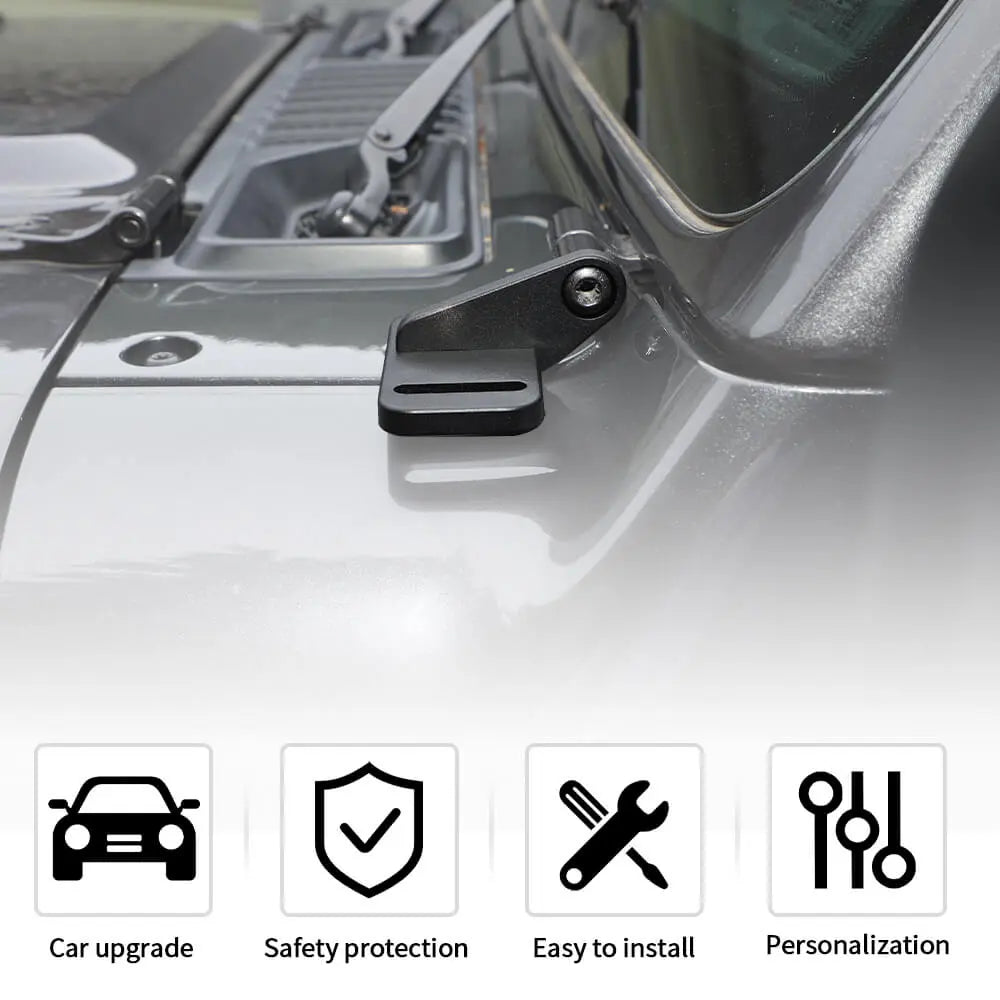 For 2018+ Jeep Wrangler JL JLU & Gladiator JT 2x A-pillar Light Lamp Pod Bracket Mount Support Aluminum