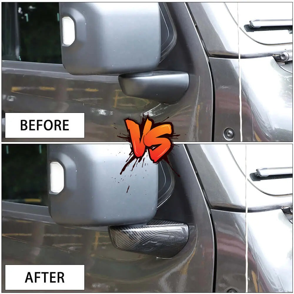 For 2018+ Jeep Wrangler JL JLU & Gladiator JT 4pcs Rearview Side Mirrors Base Cover Trim