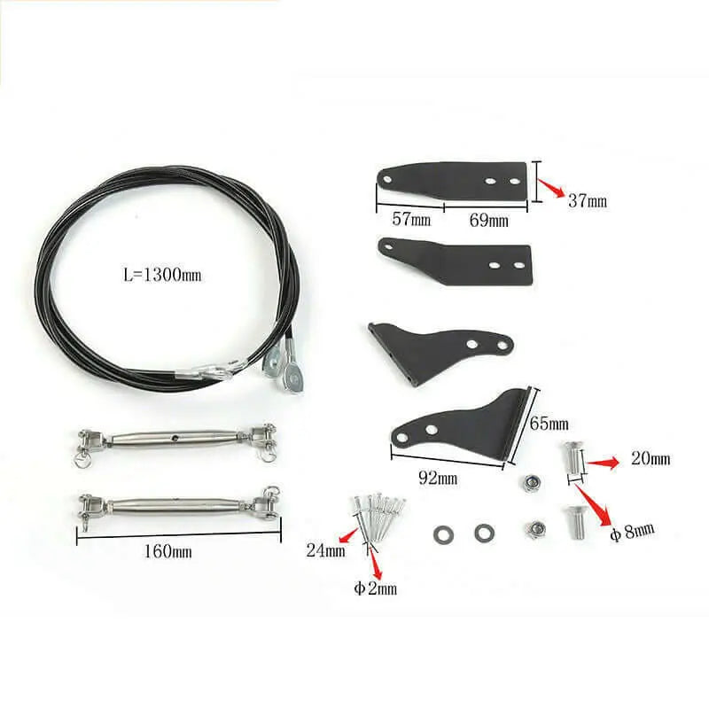 For 2018+ Jeep Wrangler JL JLU & Gladiator JT Adjustable Limb Riser Kit Black