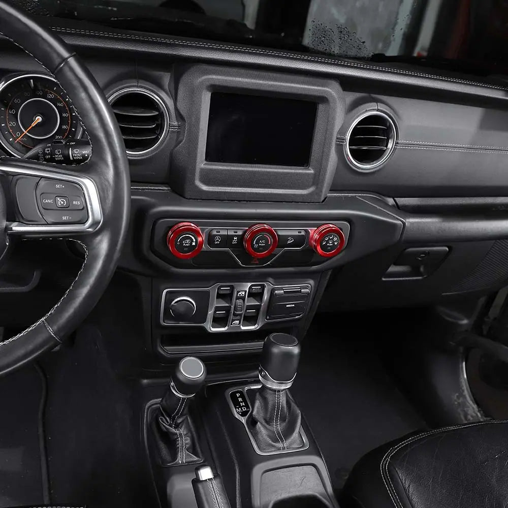 For 2018+ Jeep Wrangler JL JLU & Gladiator JT Air Conditioner Switch Knob Cover Trim C Style