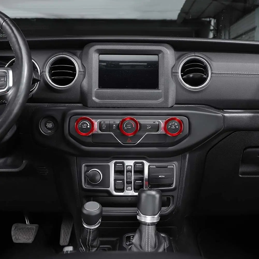 For 2018+ Jeep Wrangler JL JLU & Gladiator JT Air Conditioner Switch Knob Cover Trim C Style