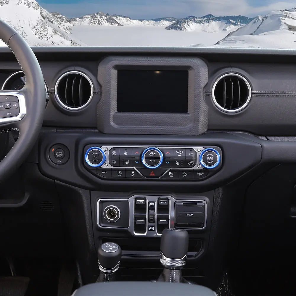 For 2018+ Jeep Wrangler JL JLU & Gladiator JT Air Conditioner Switch Knob Cover Trim Style A