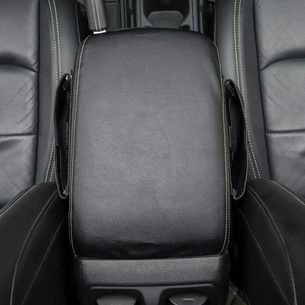 For 2018+ Jeep Wrangler JL JLU & Gladiator JT Center Console Armrest Box Cover Leather Pad with Side Storage Pockets Bag