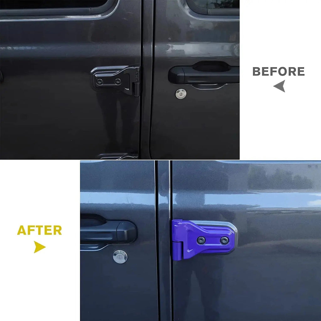 For 2018-2025 Jeep Wrangler JL JLU & Gladiator JT Door Hinge Covers Protector Decoration Trim Kit