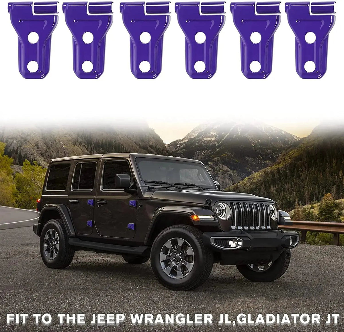 For 2018-2025 Jeep Wrangler JL JLU & Gladiator JT Door Hinge Covers Protector Decoration Trim Kit